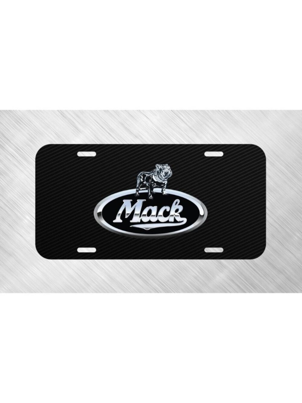 Simulated Carbon For Mack Semi Truck License Plate Auto Car Tag